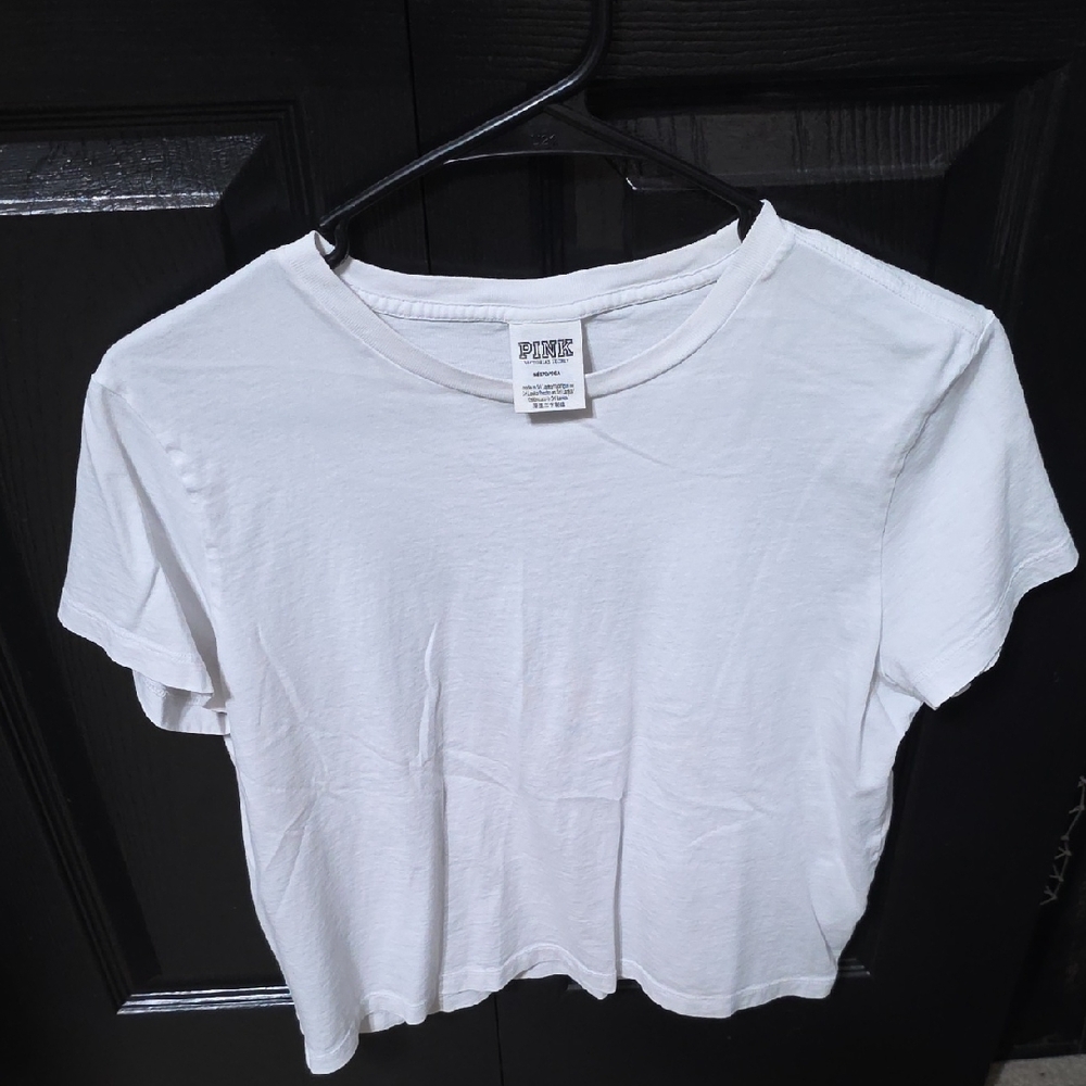 PINK Victoria's Secret White Crop Top